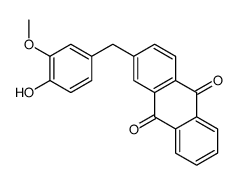 2-[(4-hydroxy-3-methoxyphenyl)methyl]anthracene-9,10-dione结构式