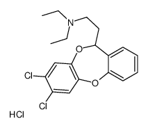 2-(2,3-dichloro-6H-benzo[b][1,4]benzodioxepin-6-yl)-N,N-diethylethanamine,hydrochloride结构式