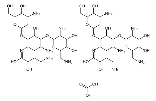 1-N-((S)-4-amino-2-hydroxybutyryl)-2''-deoxykanamycin B structure