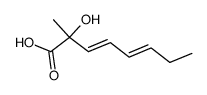 (3E,5E)-2-hydroxy-2-methyl-3,5-octadienoic acid Structure