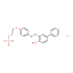 potassium 2-[4-[(4-hydroxybiphenyl-3-yl)azo]phenoxy]ethyl sulphate结构式