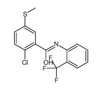 2-Chloro-5-(methylsulfanyl)-N-[2-(trifluoromethyl)phenyl]benzamid e Structure