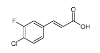 (E)-3-(4-Chloro-3-fluorophenyl)acrylicacid structure