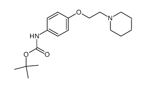 tert-butyl 4-(2-(piperidinyl)ethoxy)phenylcarbamate结构式