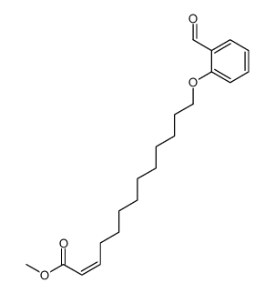 methyl 13-(2-formylphenoxy)tridec-2-enoate结构式