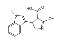 4-(1-methylindol-3-yl)-2-oxopyrrolidine-3-carboxylic acid结构式