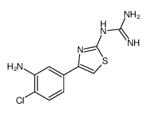 2-[4-(3-amino-4-chlorophenyl)-1,3-thiazol-2-yl]guanidine结构式