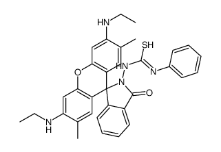 1-(3',6'-双(乙基氨基)-2',7'-二甲基-3-氧代螺[异吲哚啉-1,9'-氧杂蒽]-2-基)-3-苯基硫脲结构式