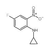 N-环丙基-4-氟-2-硝基苯胺结构式