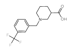 1-[3-(trifluoromethyl)benzyl]piperidine-3-carboxylic acid structure