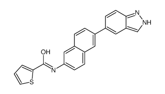 N-[6-(1H-indazol-5-yl)naphthalen-2-yl]thiophene-2-carboxamide Structure