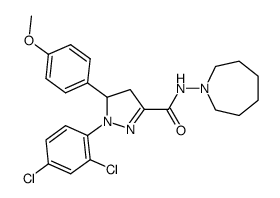 N-(azepan-1-yl)-5-(4-methoxyphenyl)-1-(2,4-dichlorophenyl)-4,5-dihydro-1H-pyrazole-3-carboxamide Structure