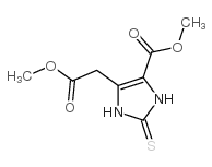 1H-Imidazole-4-aceticacid, 2,3-dihydro-5-(methoxycarbonyl)-2-thioxo-, methyl ester structure