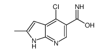 4-氯-2-甲基-1H-吡咯并[2,3-B]吡啶-5-羧酰胺结构式