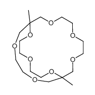 1,11-dimethyl-3,6,9,12,15,18,20,23-octaoxabicyclo[9.7.6]tetracosane结构式