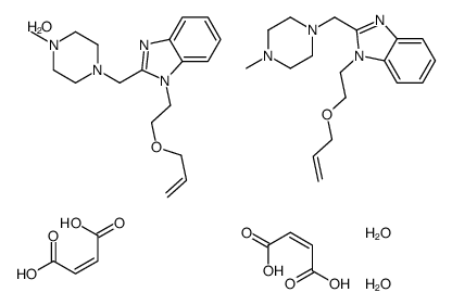 (E)-but-2-enedioic acid,2-[(4-methylpiperazin-1-yl)methyl]-1-(2-prop-2-enoxyethyl)benzimidazole,trihydrate结构式