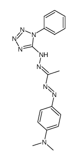 1-(4-dimethylamino-phenyl)-3-methyl-5-(1-phenyl-1H-tetrazol-5-yl)-formazan结构式