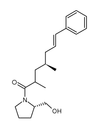 (2S,4'R,6'E)-1-(2',4'-dimethyl-7'-phenyl-6'-heptenoyl)-2-(hydroxymethyl)pyrrolidine结构式