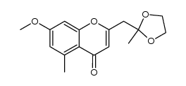 2-(2',2'-ethylenedioxypropyl)-5-methyl-7-methoxychromone Structure