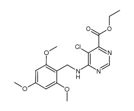 ethyl 5-chloro-6-((2,4,6-trimethoxybenzyl)amino)pyrimidine-4-carboxylate Structure