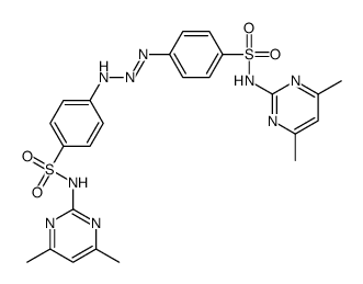 1,3-di-(4(N-(4,6-dimethyl-2-pyrimidinyl))sulfamoylphenyl)triazene structure