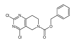 2,4-二氯-7,8-二氢吡啶并[4,3-d]嘧啶-6(5h)-羧酸苄酯结构式