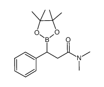 N,N-dimethyl-3-phenyl-3-(4,4,5,5-tetramethyl-1,3,2-dioxaborolan-2-yl)propanamide结构式