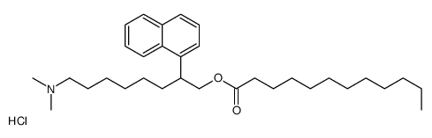 [8-(dimethylamino)-2-naphthalen-1-yloctyl] dodecanoate,hydrochloride Structure