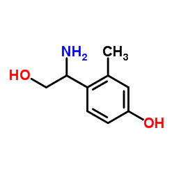 4-(1-Amino-2-hydroxyethyl)-3-methylphenol结构式