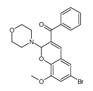 (6-bromo-8-methoxy-2-morpholin-4-yl-2H-chromen-3-yl)-phenylmethanone结构式