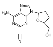 6-amino-9-[(2R,5S)-5-(hydroxymethyl)oxolan-2-yl]purine-2-carbonitrile Structure