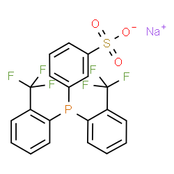 双(2-三氟甲基苯基)(3-磺酸基苯基)膦钠盐结构式