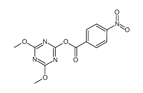 4-Nitro-benzoic acid 4,6-dimethoxy-[1,3,5]triazin-2-yl ester结构式