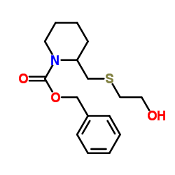 Benzyl 2-{[(2-hydroxyethyl)sulfanyl]methyl}-1-piperidinecarboxylate Structure