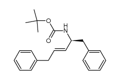 trans-(2S)-2-[[(tert-butyloxy)carbonyl]amino]-1,5-diphenylpent-3-ene Structure