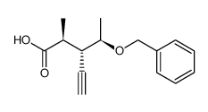 (2S,3S)-3-((R)-1-Benzyloxy-ethyl)-2-methyl-pent-4-ynoic acid结构式