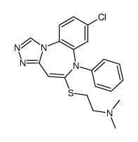 2-[(8-chloro-6-phenyl-[1,2,4]triazolo[4,3-a][1,5]benzodiazepin-5-yl)sulfanyl]-N,N-dimethylethanamine Structure