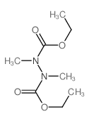 1,2-Hydrazinedicarboxylicacid, 1,2-dimethyl-, 1,2-diethyl ester结构式