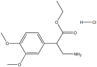 3-氨基-2-(3,4-二甲氧基苯基)丙酸乙酯盐酸盐结构式