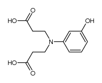 3-[N-(2-carboxyethyl)-N-(3-hydroxyphenyl)amino]propionic acid Structure