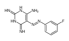 5-[(3-fluorophenyl)diazenyl]pyrimidine-2,4,6-triamine Structure