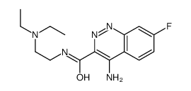 4-amino-N-[2-(diethylamino)ethyl]-7-fluorocinnoline-3-carboxamide结构式