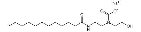 (2-月桂酰胺基乙基)(2-羟乙基)氨基甲酸钠结构式