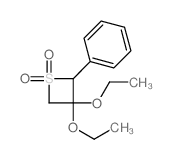 3,3-diethoxy-2-phenyl-thietane 1,1-dioxide structure