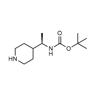 (R)-叔丁基(1-(哌啶-4-基)乙基)氨基甲酸酯结构式