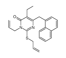 5-ethyl-6-(naphthalen-1-ylmethyl)-3-prop-2-enyl-2-prop-2-enylsulfanylpyrimidin-4-one Structure