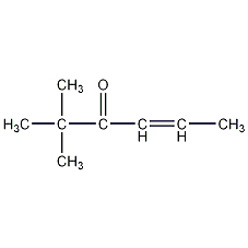 2,2-二甲基-4-己烯-3-酮结构式