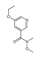 3-Pyridinecarboxamide,5-ethoxy-N-methoxy-N-methyl-(9CI) structure