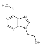 9H-Purine-9-ethanol,6-(methylthio)-结构式