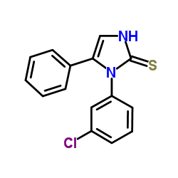 1-(3-CHLOROPHENYL)-5-PHENYL-1H-IMIDAZOLE-2-THIOL结构式